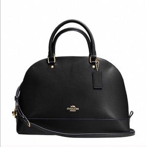 Coach Sierra Satchel Purse in Black and Gold
